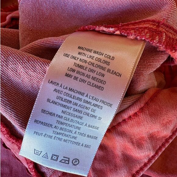 We the Free Just Float on Flares Raw Hem Super Flare Stretch Jeans sz 28 STAINS! - Picture 9 of 11